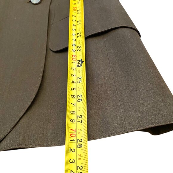 Vintage KL by Carl Lagerfeld 80s linen and wool blazer jacket, olive,, rare - Picture 12 of 16